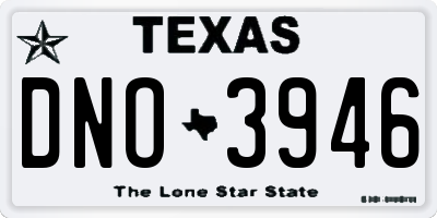 TX license plate DNO3946