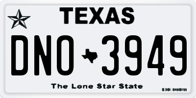 TX license plate DNO3949
