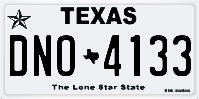 TX license plate DNO4133