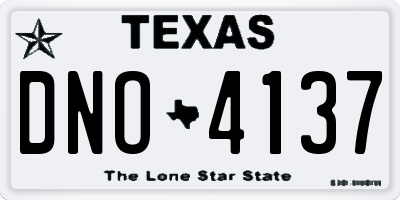 TX license plate DNO4137