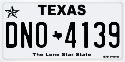 TX license plate DNO4139