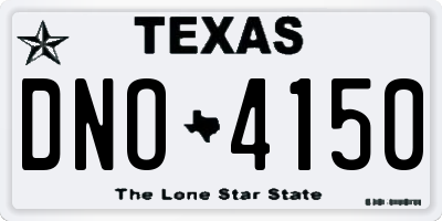 TX license plate DNO4150