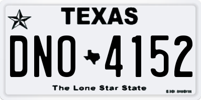 TX license plate DNO4152
