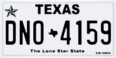 TX license plate DNO4159