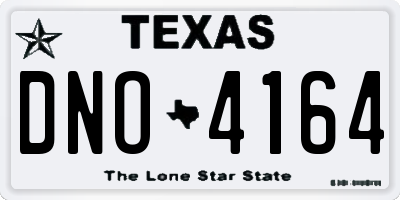 TX license plate DNO4164