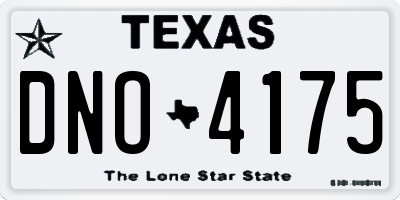 TX license plate DNO4175