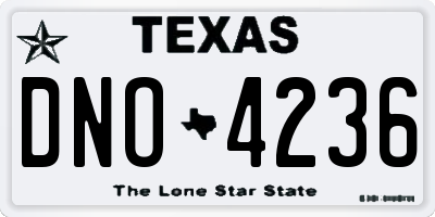 TX license plate DNO4236