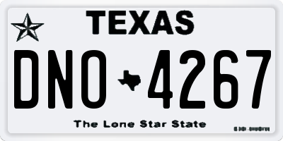 TX license plate DNO4267