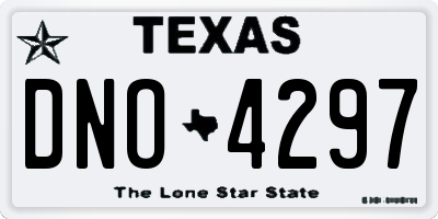TX license plate DNO4297