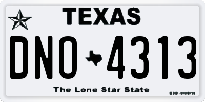 TX license plate DNO4313