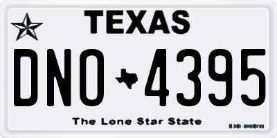 TX license plate DNO4395
