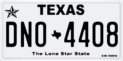 TX license plate DNO4408