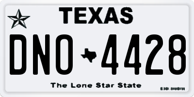 TX license plate DNO4428
