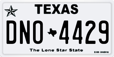 TX license plate DNO4429
