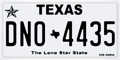 TX license plate DNO4435