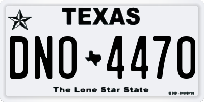 TX license plate DNO4470