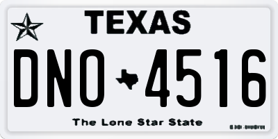 TX license plate DNO4516