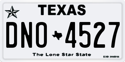 TX license plate DNO4527