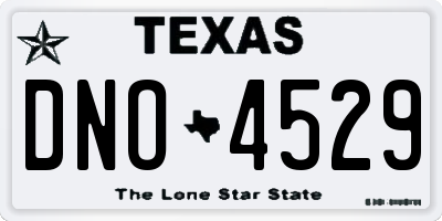 TX license plate DNO4529