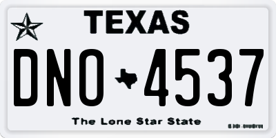 TX license plate DNO4537