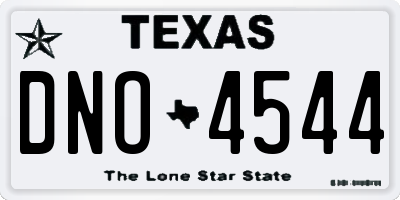 TX license plate DNO4544