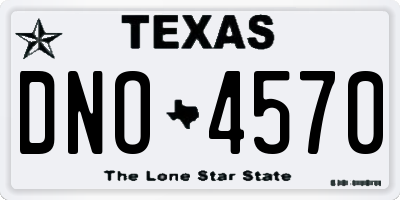 TX license plate DNO4570
