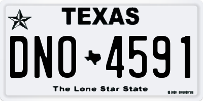TX license plate DNO4591