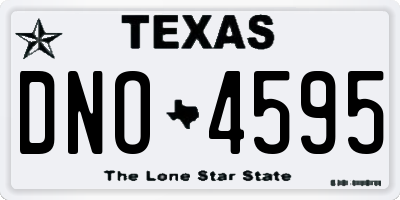 TX license plate DNO4595