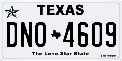 TX license plate DNO4609