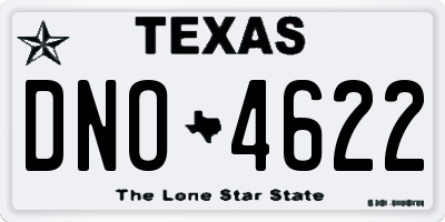 TX license plate DNO4622