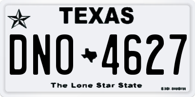TX license plate DNO4627