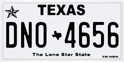 TX license plate DNO4656