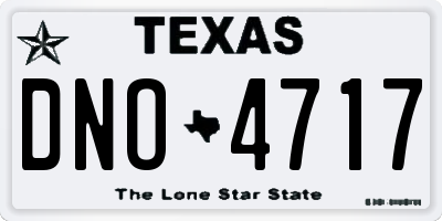 TX license plate DNO4717