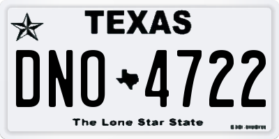 TX license plate DNO4722