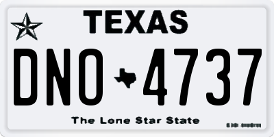 TX license plate DNO4737