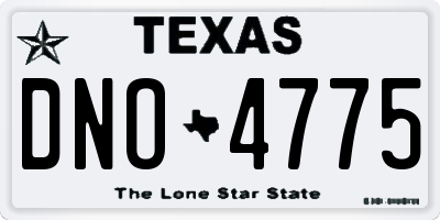 TX license plate DNO4775