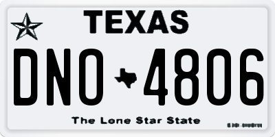 TX license plate DNO4806