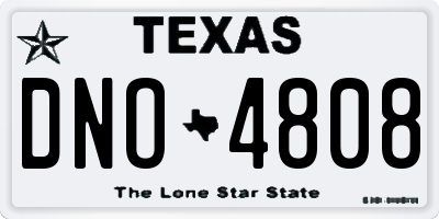 TX license plate DNO4808