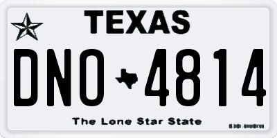 TX license plate DNO4814