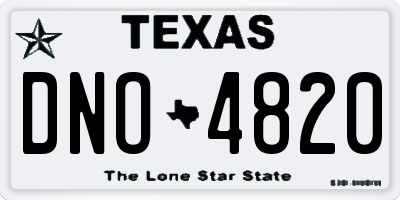 TX license plate DNO4820