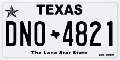 TX license plate DNO4821