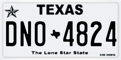 TX license plate DNO4824