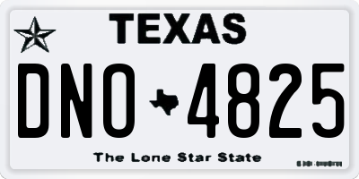 TX license plate DNO4825