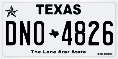 TX license plate DNO4826