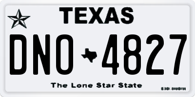 TX license plate DNO4827