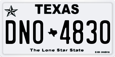 TX license plate DNO4830