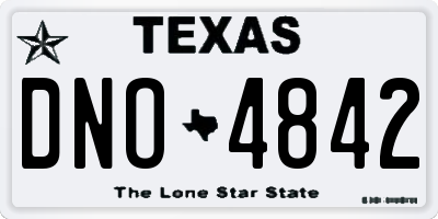 TX license plate DNO4842