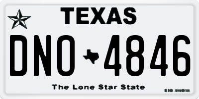 TX license plate DNO4846