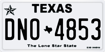 TX license plate DNO4853