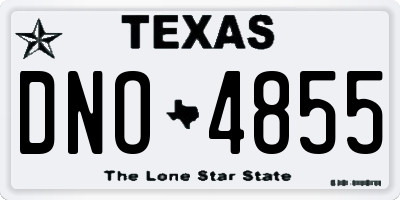 TX license plate DNO4855